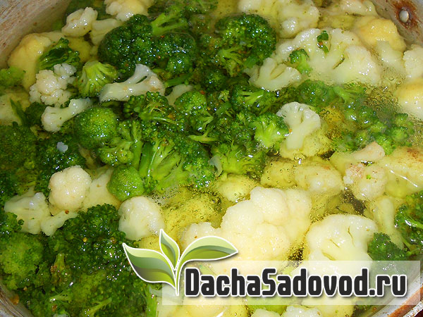 Рецепт брокколи и цветная капуста тушёные с помидорами - DachaSadovod.ru